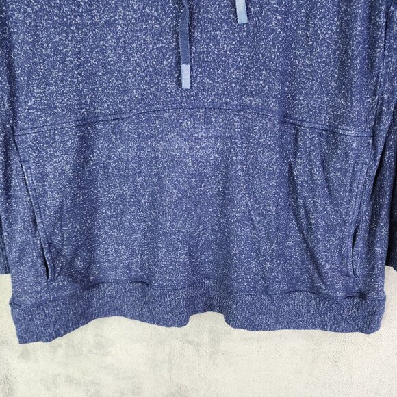 Womens Blue Favorite Lounge Top Shirt Cowl Neck & Pockets Long Sleeve Size XXL - Picture 3 of 11